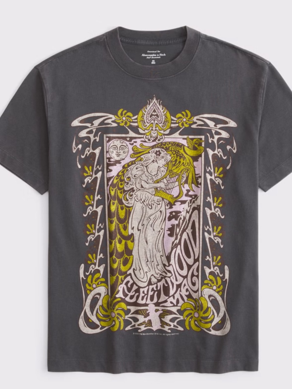Fleetwood Mac Abercrombie & Fitch Charcoal Graphic Tee
